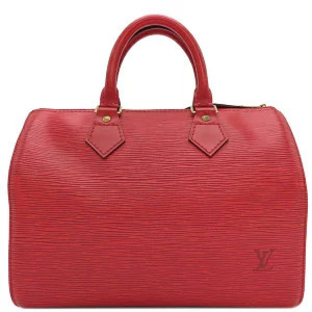 Louis Vuitton Speedy Handbag Epi Leather Castilian Red Boston Key